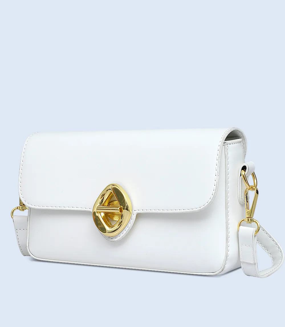 WB2695-WHITE-Women Trendy Bag