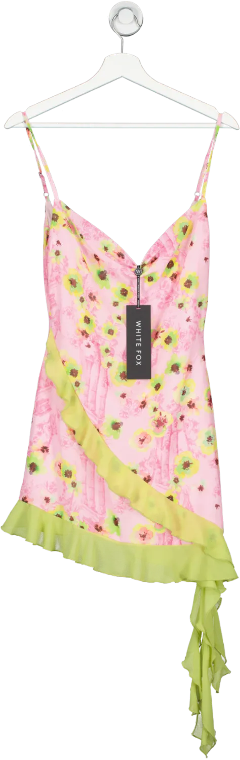 White Fox Sun Shines Through The Rain Mini Dress Pink Limeade UK S