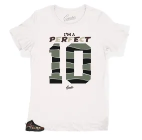 Women's Retro 10 Woodland Camo Shirt - I'm a 10 - White